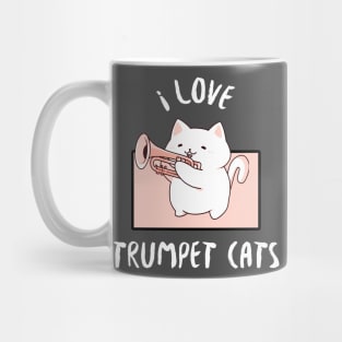 Trumpet Cat  - I Love Trumpet Cats Mug